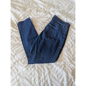LOFT Outlet Curvy Skinny Jeans Women's Size 10 Dark Wash Denim Stretch